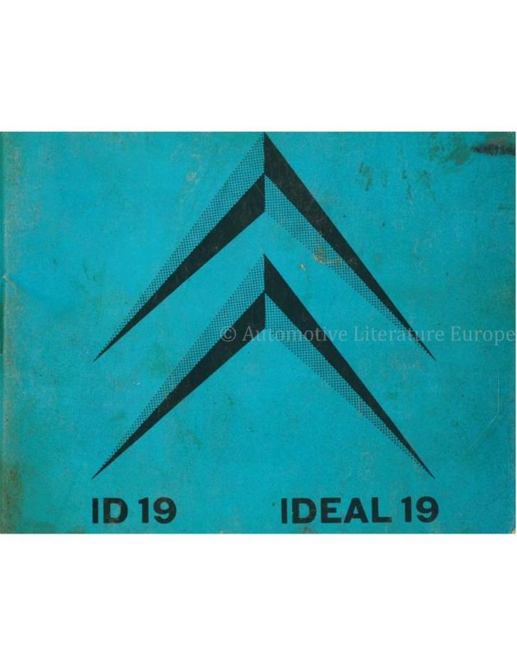 1962 CITROEN ID 19 INSTRUCTIEBOEKJE NEDERLANDS, Auto diversen, Handleidingen en Instructieboekjes