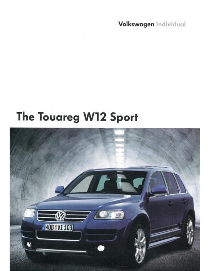 2004 VOLKSWAGEN TOUAREG W12 SPORT BROCHURE ENGELS, Livres, Autos | Brochures & Magazines