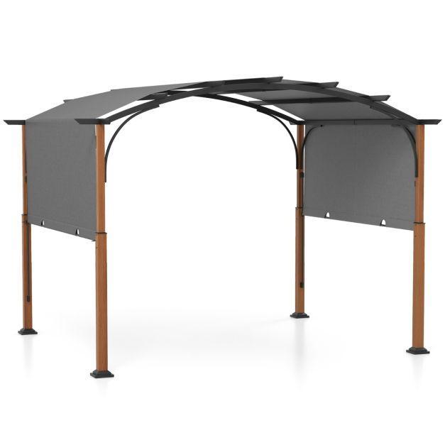2dekans | Coast 360 x 300 x 260 cm Uitschuifbare Gebogen, Tuin en Terras, Zonneschermen, Ophalen of Verzenden