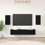 vidaXL Tv-meubelset 4 pcs Zwart eiken 80 x 30 x 30 cm, Huis en Inrichting, Verzenden, Nieuw