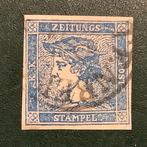 Oostenrijk 1853 - Blauwe Mercur type II met goede marges -, Gestempeld