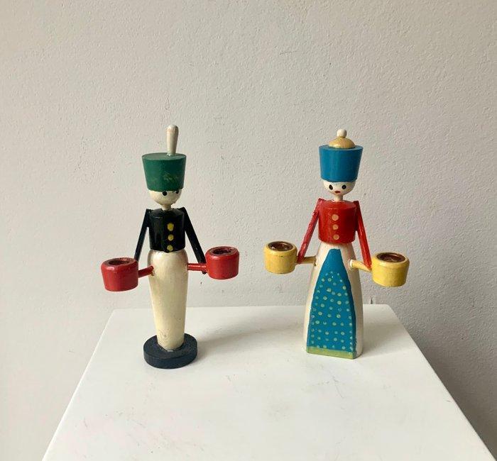 Kerstbeeldje VEB Vero (2) - Engel van het Licht & Mijnwerker, Diversen, Kerst