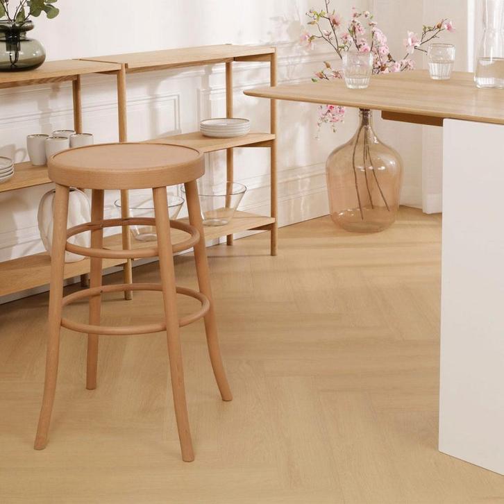 fameg | houten barkruk naturel | 75 cm, Huis en Inrichting, Barkrukken, Nieuw, 1 kruk, Hout, 60 tot 90 cm, Verzenden