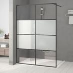 vidaXL Paroi de douche Noir 140x195 cm Verre ESG, Verzenden, Neuf