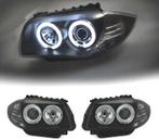 PHARES BMW SÉRIE 1 E87 E82 E88 ANGEL EYES FOND NOIR, Verzenden, Nieuw