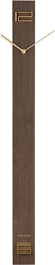 Wandklok Discreet Long - Donker Hout - 90x7,7cm, Huis en Inrichting, Woonaccessoires | Klokken, Zo goed als nieuw, Verzenden