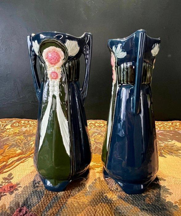 Jardinière (3) - Faience (tin glazuur) - Jugendstil, Antiek en Kunst, Antiek | Glaswerk en Kristal