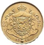 Belgique. Albert Ier. 20 Francs 1914