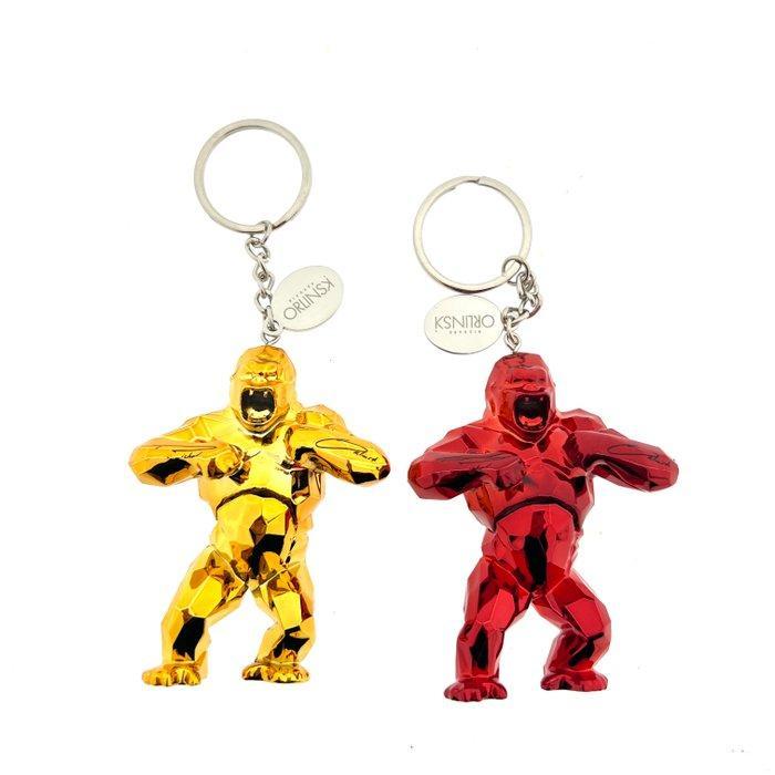 Richard Orlinski (1966) - Two USB Stick / Key Chain (Gold, Antiek en Kunst, Kunst | Designobjecten