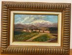 Spanish school (XIX-XX) - Vista de Figueras y Pirineos –
