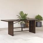 vidaXL Table de jardin dessus en verre marron 190x80x74, Verzenden