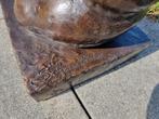 Beeld, XL Bronze Lady on Moon - 126 cm - Brons
