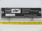 EisenbahnSchild Vereinigter Schienenfahrzeugbau der DDR N..., Verzamelen, Ophalen of Verzenden, Nieuw, Overige typen