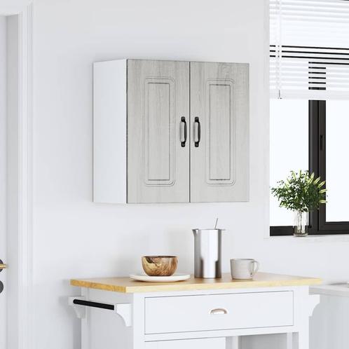 vidaXL Keukenwandkast Kalmar bewerkt hout grijs sonoma eiken, Huis en Inrichting, Kasten | Overige, Nieuw, Verzenden