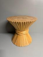 Tafel - Elegante Sheaf of Wheat Faux Bamboo Bijzettafel –, Antiek en Kunst