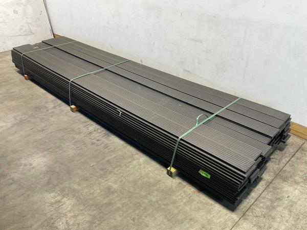 Veiling - 10x Composiet plank massief 2,2x25x420cm antraciet, Doe-het-zelf en Bouw, Hout en Planken, Nieuw