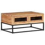 vidaXL Salontafel 90x60x40 cm massief acaciahout, Huis en Inrichting, Tafels | Salontafels, Verzenden, Nieuw
