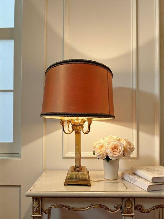 Lamp - Bouilotte - Messing, Marmer, Zijde, Antiek en Kunst, Curiosa en Brocante