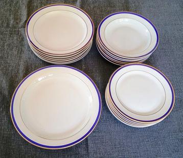 Richard Ginori - Tafelservies (19) - Porselein - Kobaltblauw