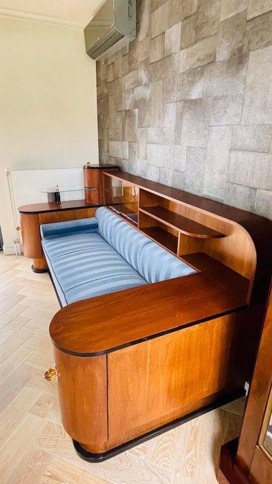 De Coene - Bank - Hout - ART DECO Cosy Corner, Antiek en Kunst, Kunst | Designobjecten