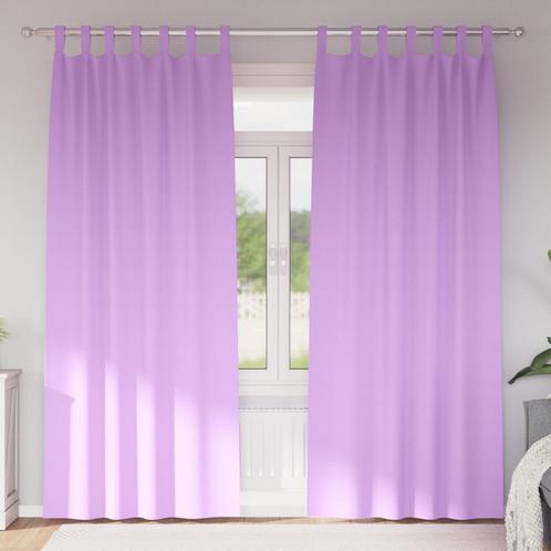 vidaXL Gordijnen met gordijnen 2 pcs Paars 260 x 140 cm, Huis en Inrichting, Stoffering | Gordijnen en Lamellen, Nieuw, Verzenden