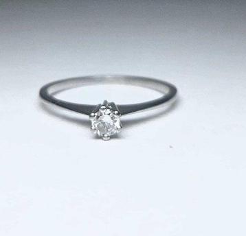 Zonder Minimumprijs - Ring - 18 karaat Witgoud - 0.15ct. tw.