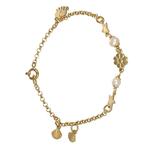 Armband - 18 karaat Geel goud - Parel, Handtassen en Accessoires, Armbanden, Nieuw