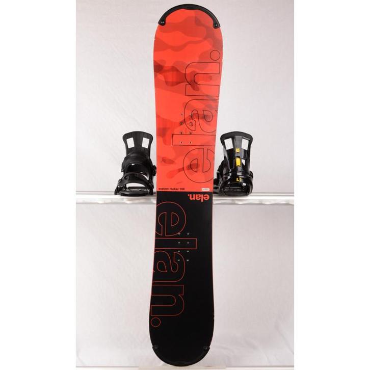 150 155 snowboard ELAN EXPLORE ROCKER, black/red, woodcore,, Sport en Fitness, Snowboarden, Verzenden