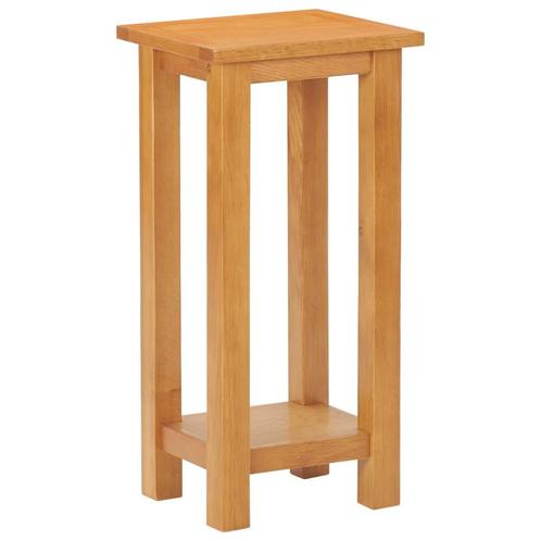 vidaXL Bijzettafel 27x24x55 cm massief eikenhout, Huis en Inrichting, Tafels | Bijzettafels, Nieuw, Verzenden