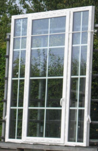 pvc terrasraam , raam , chassis 210 x 226 wit / antraciet, Doe-het-zelf en Bouw, Raamkozijnen en Schuifdeuren, Inclusief glas
