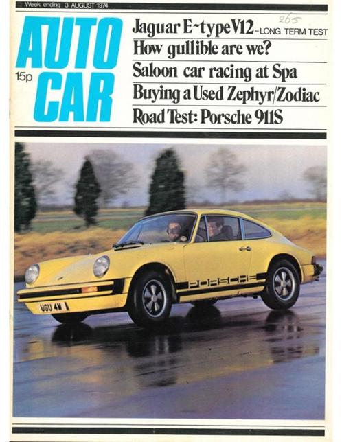 1974 AUTOCAR MAGAZINE 4058 ENGELS, Boeken, Auto's | Folders en Tijdschriften