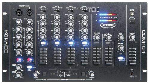 Citronic CDM10:4 MK5 4 Kanaals USB Mixer, Musique & Instruments, Microphones