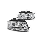 PHARES POUR AUDI A3 8P ANGEL EYES FOND CHROMÉ, Verzenden, Nieuw