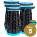 Set Van 5 Stuks ! Alora Opvouwbare Kruk Extra Strong - Blauw