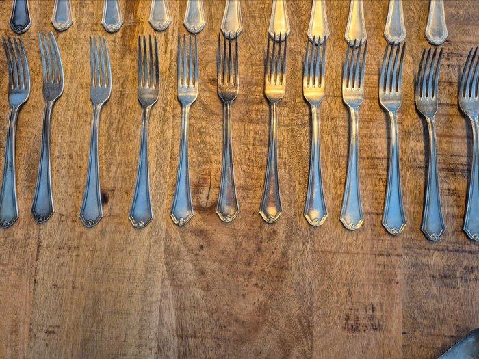 Wiskemann - Bestekset (49) - Verzilverd - Art déco, Antiquités & Art, Antiquités | Meubles | Tables