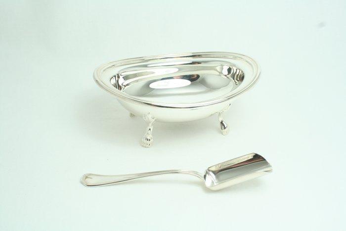 Suikerkom (3) - .800 zilver - Suikerpot met lepel, Antiek en Kunst, Antiek | Zilver en Goud