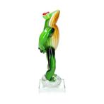 Beeldje - green frog - Glas, Antiek en Kunst