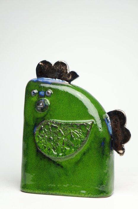 Beeldje - Green Hen - Keramiek, Antiquités & Art, Art | Objets design