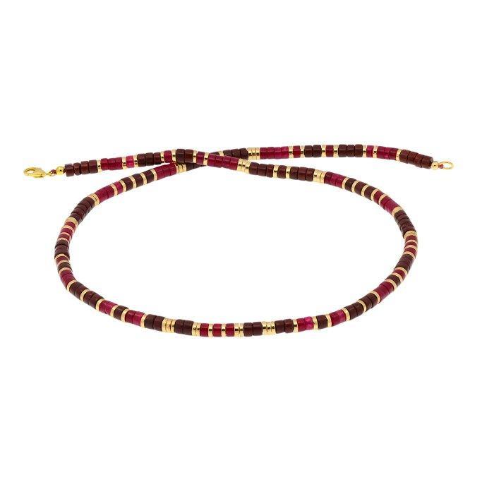 Gemengde edelstenen - Zilver - Halsketting - Almandijn -, Verzamelen, Mineralen en Fossielen