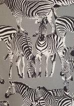 Boheemse stof met rennende zebras -300x280cm- Zambia Design