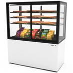 Neutrale Vitrine | INTEGRA | Wit/Zwart | 4 Niveaus |, Verzenden, Nieuw in verpakking