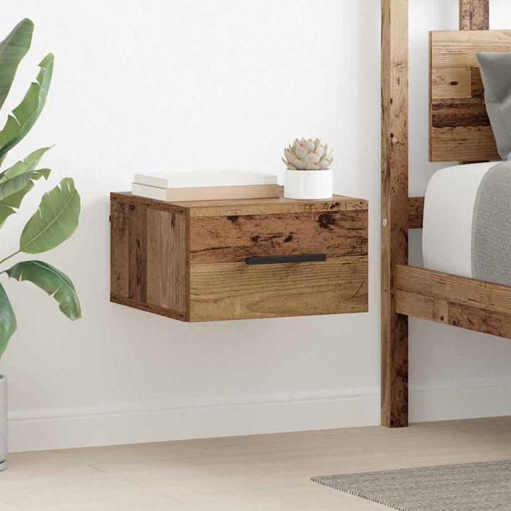 vidaXL Nachtkastje Oud hout 35 x 35 x 20 cm Bewerkt hout, Maison & Meubles, Armoires | Autre, Envoi