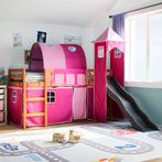 vidaXL Kinderhoogslaper met toren 80x200 cm massief, Verzenden, Nieuw