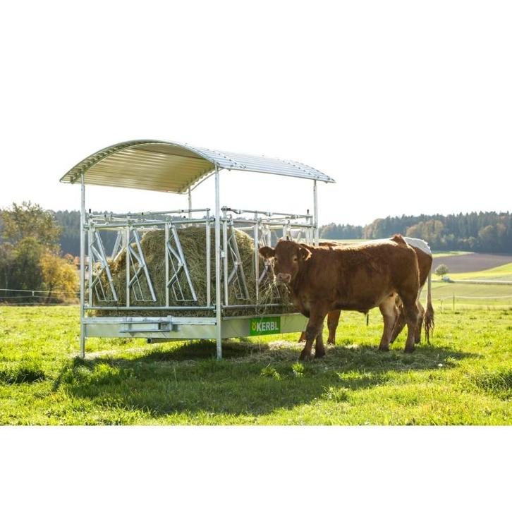 Vierkante hooiruif 2x2m voor 12 plaatsen met standaard, Dieren en Toebehoren, Stalling en Weidegang