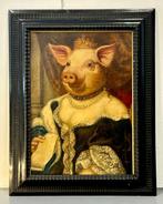 École espagnole (XIX) - Ritratto antropomorfo, Antiquités & Art