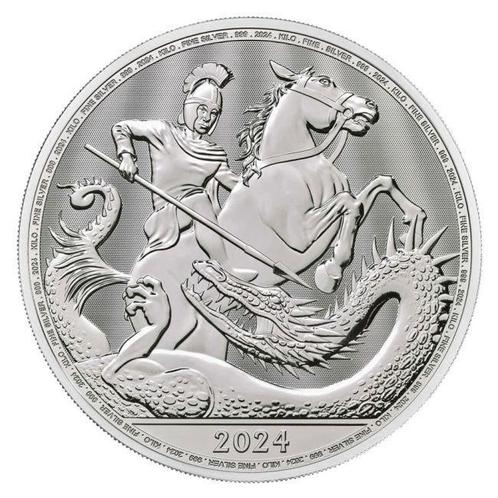 Royaume-Uni. 500 pounds 2024 1 Kilo £500 GBP Saint George &, Postzegels en Munten, Edelmetalen en Baren