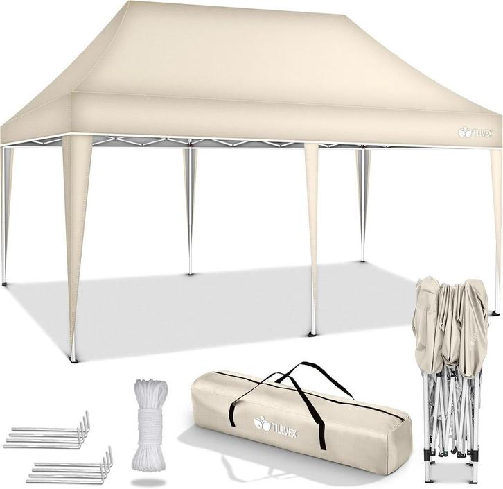 tillvex Paviljoen, 3 x 6 m, waterdicht, pop-up vouwpaviljoen, Tuin en Terras, Overige Tuin en Terras, Verzenden
