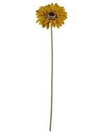 Gerbera 53 cm Mosterd OkerGeel Zijden bloemen / st, Huis en Inrichting, Nieuw