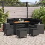 vidaXL Tuinbank Set met kussen met opslag met kussen 9 pcs, Tuin en Terras, Verzenden, Nieuw