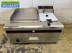 Plaque de cuisson en acier inoxydable avec friteuse 8 litres, Zakelijke goederen, Horeca | Overige, Verzenden